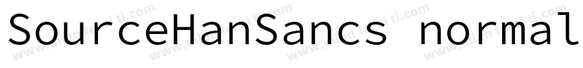 SourceHanSancs normal字体转换